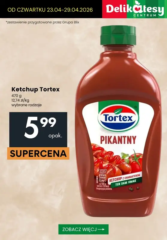 Delikatesy Centrum - gazetka promocyjna Majonezy i ketchupy - sprawdź oferty! od czwartku 23.04 do środy 29.04 - strona 5
