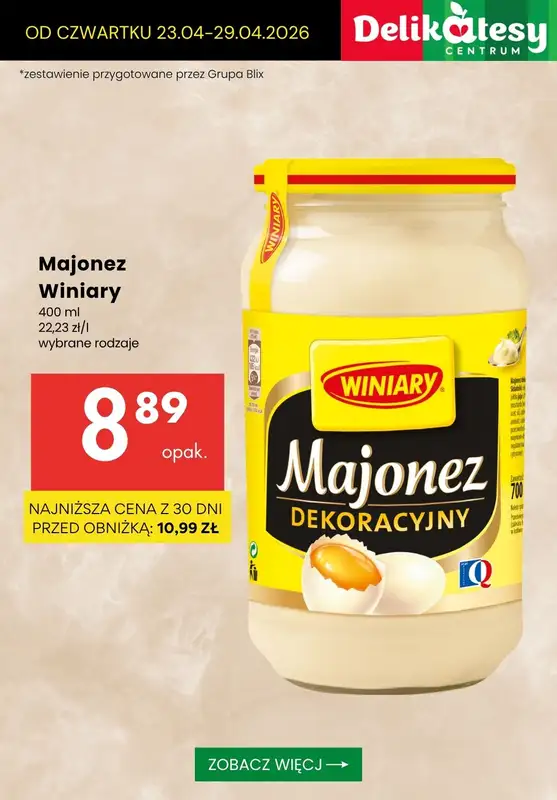 Delikatesy Centrum - gazetka promocyjna Majonezy i ketchupy - sprawdź oferty! od czwartku 23.04 do środy 29.04 - strona 2