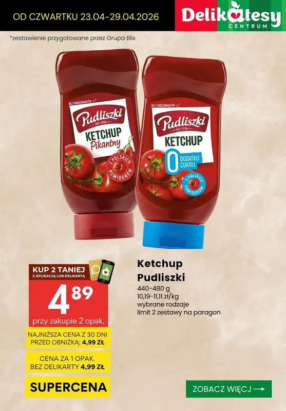 Delikatesy Centrum - gazetka promocyjna Majonezy i ketchupy - sprawdź oferty! od czwartku 23.04 do środy 29.04 - strona 4