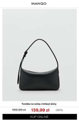 Torebka na ramię z imitacji skóry