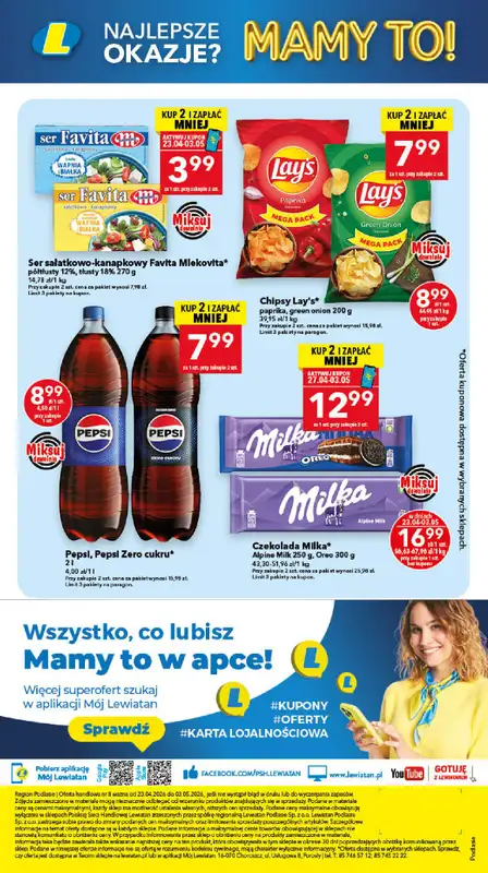 LEWIATAN - gazetka promocyjna Mamy TO w Lewiatanie – woj. podlaskie od czwartku 23.04 do niedzieli 03.05 - strona 16
