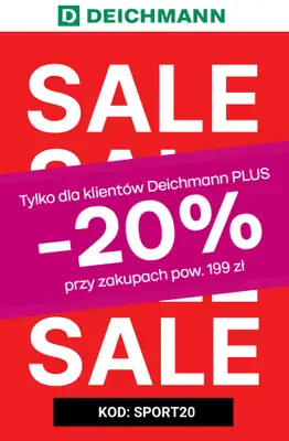 Deichmann - gazetka promocyjna -20% na nieprzecenione buty od środy 22.04 do niedzieli 03.05