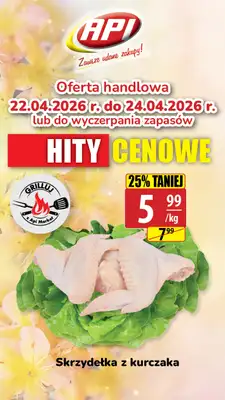 API Market - gazetka promocyjna Plakat promocyjny od środy 22.04 do piątku 24.04