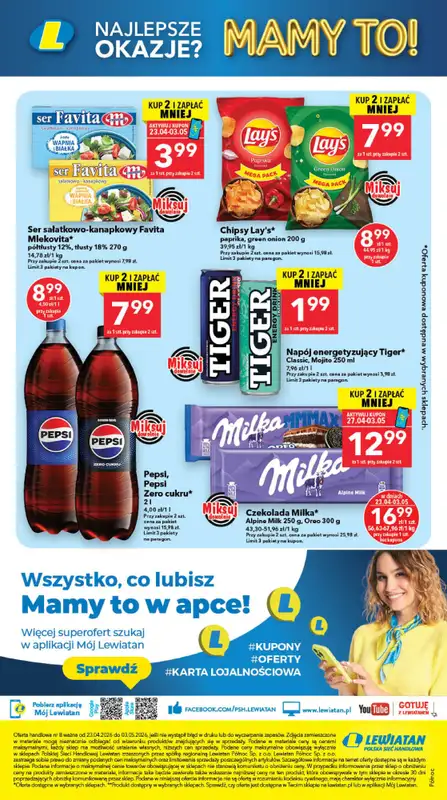 LEWIATAN - gazetka promocyjna Mamy TO w Lewiatanie – Północ od czwartku 23.04 do niedzieli 03.05 - strona 16