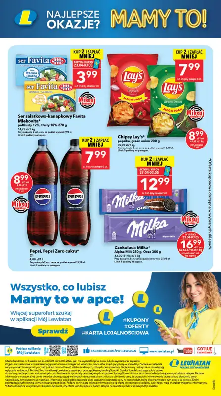 LEWIATAN - gazetka promocyjna Mamy TO w Lewiatanie – Suwałki od czwartku 23.04 do niedzieli 03.05 - strona 16