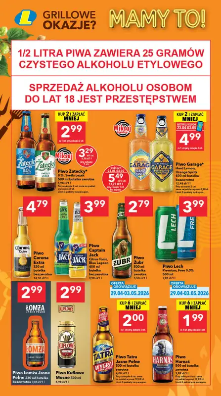 LEWIATAN - gazetka promocyjna Mamy TO w Lewiatanie – Zachód od czwartku 23.04 do niedzieli 03.05 - strona 4