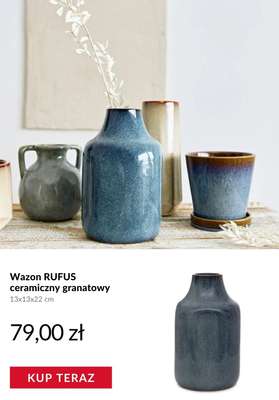 Wazon RUFUS ceramiczny granatowy