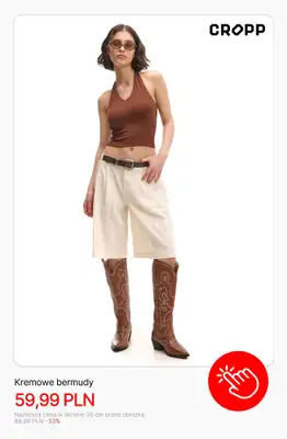 Cropp - gazetka promocyjna Bermudy dla niej od środy 22.04  - strona 2