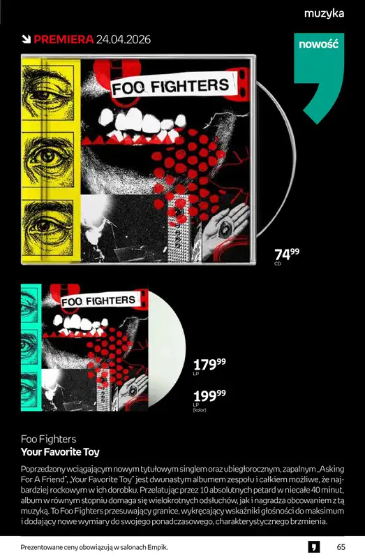 Empik - gazetka promocyjna Tom kultury: muzyka od środy 22.04 do wtorku 05.05 - strona 2