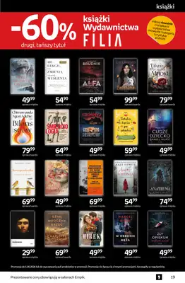 Empik - gazetka promocyjna Tom kultury: książki od środy 22.04 do wtorku 05.05 - strona 19