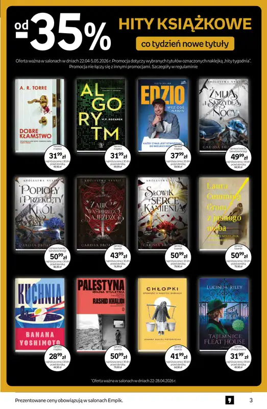 Empik - gazetka promocyjna Tom kultury: książki od środy 22.04 do wtorku 05.05 - strona 3