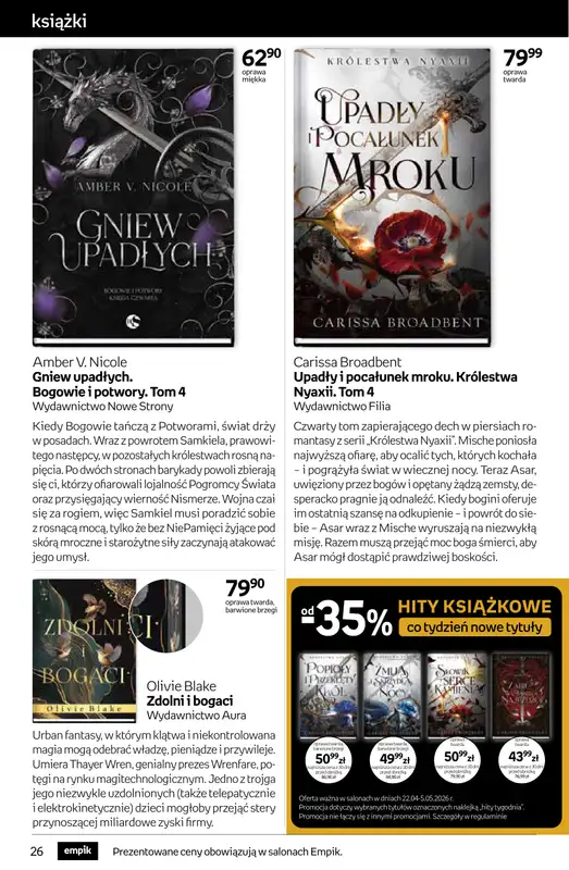 Empik - gazetka promocyjna Tom kultury: książki od środy 22.04 do wtorku 05.05 - strona 26