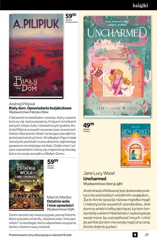 Empik - gazetka promocyjna Tom kultury: książki od środy 22.04 do wtorku 05.05 - strona 27