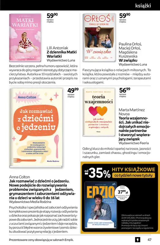 Empik - gazetka promocyjna Tom kultury: książki od środy 22.04 do wtorku 05.05 - strona 47