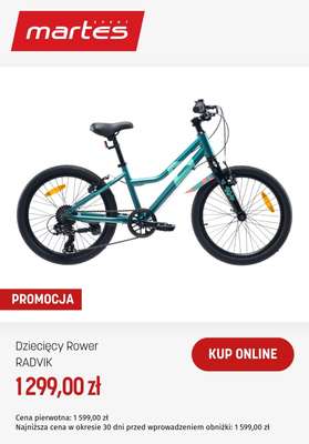 Martes Sport - gazetka promocyjna Rowery dziecięce w supercenach od środy 22.04  - strona 8