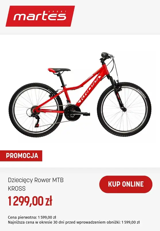 Martes Sport - gazetka promocyjna Rowery dziecięce w supercenach od środy 22.04  - strona 3