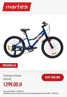 Martes Sport - gazetka promocyjna Rowery dziecięce w supercenach od środy 22.04  - strona 7
