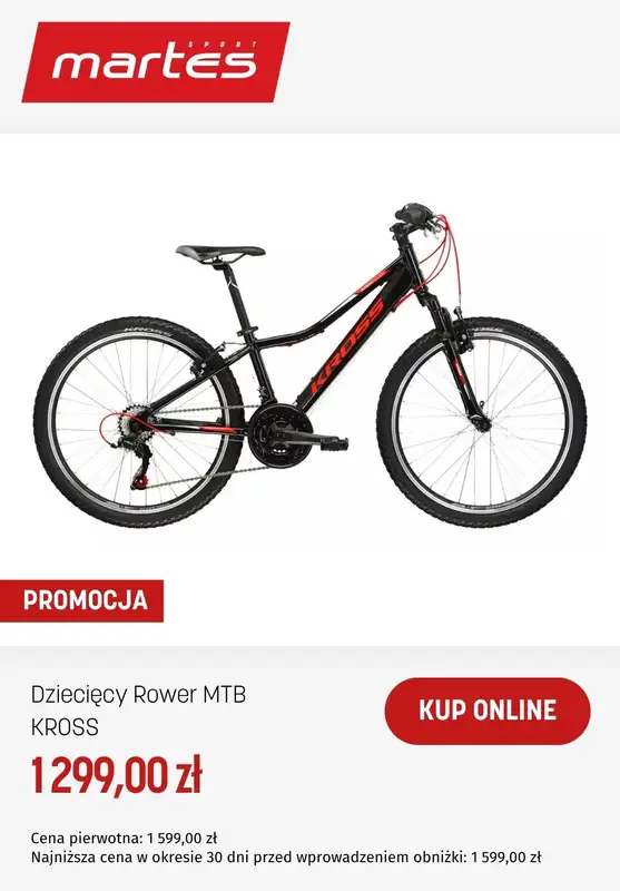 Martes Sport - gazetka promocyjna Rowery dziecięce w supercenach od środy 22.04  - strona 2