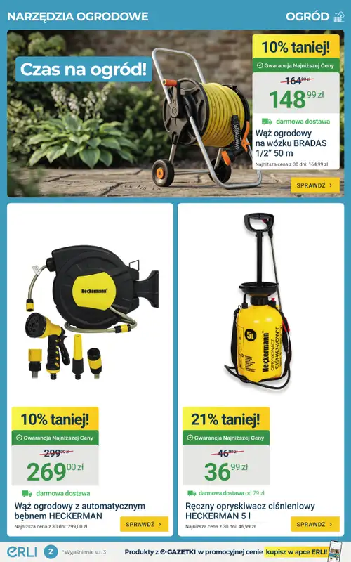 ERLI - gazetka promocyjna Czas na ogród i majsterkowanie! Sprawdź hity tygodnia na ERLI! od poniedziałku 20.04 do niedzieli 26.04 - strona 2