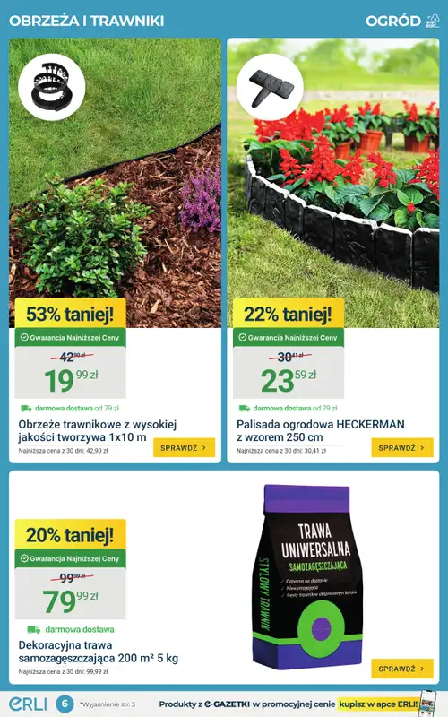 ERLI - gazetka promocyjna Czas na ogród i majsterkowanie! Sprawdź hity tygodnia na ERLI! od poniedziałku 20.04 do niedzieli 26.04 - strona 6