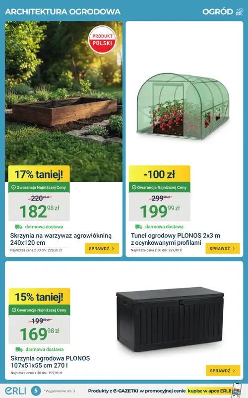 ERLI - gazetka promocyjna Czas na ogród i majsterkowanie! Sprawdź hity tygodnia na ERLI! od poniedziałku 20.04 do niedzieli 26.04 - strona 5