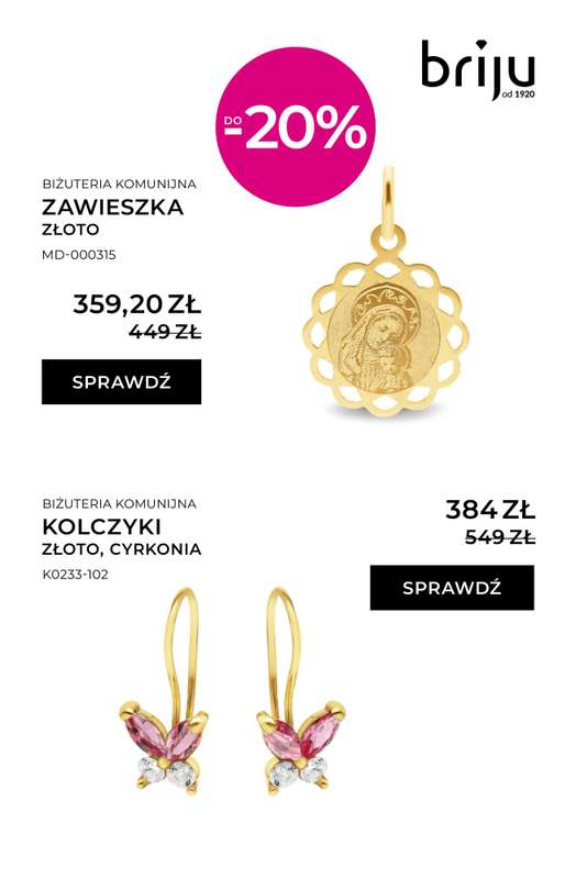 Briju - gazetka promocyjna Prezenty na komunię od czwartku 23.04 do niedzieli 10.05 - strona 14