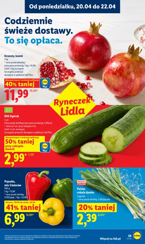 Lidl - gazetka promocyjna Oferta od czwartku od czwartku 23.04 do niedzieli 26.04 - strona 39