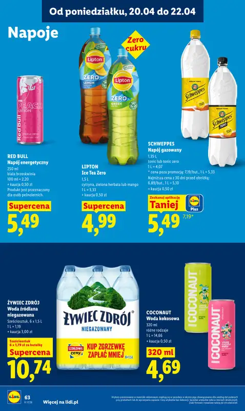 Lidl - gazetka promocyjna Oferta od czwartku od czwartku 23.04 do niedzieli 26.04 - strona 66