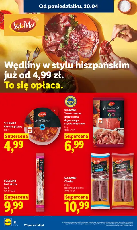 Lidl - gazetka promocyjna Oferta od czwartku od czwartku 23.04 do niedzieli 26.04 - strona 52