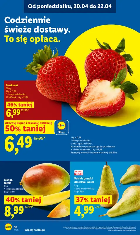 Lidl - gazetka promocyjna Oferta od czwartku od czwartku 23.04 do niedzieli 26.04 - strona 38