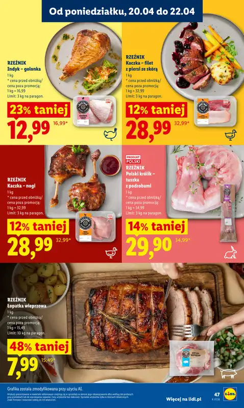 Lidl - gazetka promocyjna Oferta od czwartku od czwartku 23.04 do niedzieli 26.04 - strona 47
