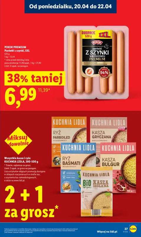 Lidl - gazetka promocyjna Oferta od czwartku od czwartku 23.04 do niedzieli 26.04 - strona 27