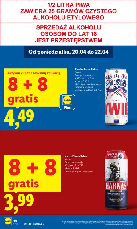 Lidl - gazetka promocyjna Oferta od czwartku od czwartku 23.04 do niedzieli 26.04 - strona 30