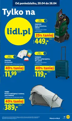 Lidl - gazetka promocyjna Oferta od czwartku od czwartku 23.04 do niedzieli 26.04 - strona 37