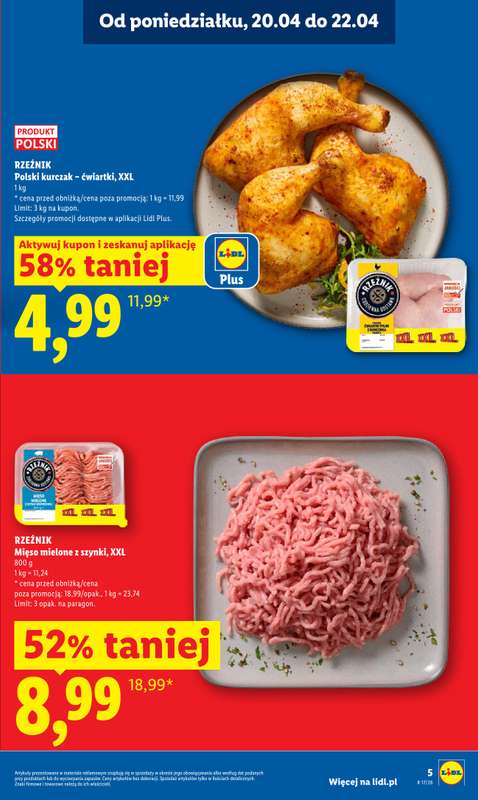 Lidl - gazetka promocyjna Oferta od czwartku od czwartku 23.04 do niedzieli 26.04 - strona 5