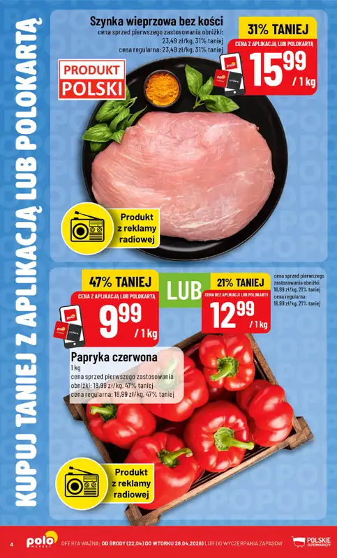 POLOmarket - gazetka promocyjna Katalog Kupuj taniej z POLOappką od środy 22.04 do wtorku 28.04 - strona 4