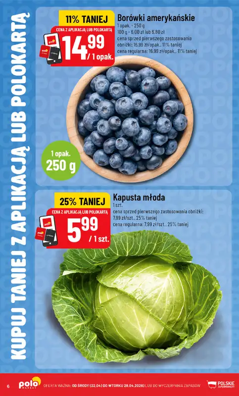 POLOmarket - gazetka promocyjna Katalog Kupuj taniej z POLOappką od środy 22.04 do wtorku 28.04 - strona 6