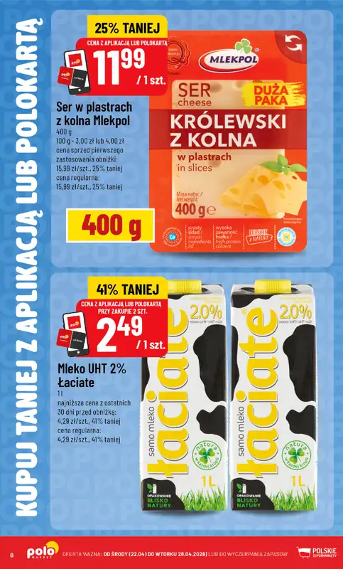 POLOmarket - gazetka promocyjna Katalog Kupuj taniej z POLOappką od środy 22.04 do wtorku 28.04 - strona 8