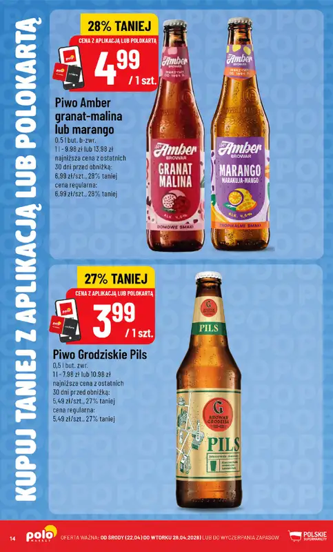 POLOmarket - gazetka promocyjna Katalog Kupuj taniej z POLOappką od środy 22.04 do wtorku 28.04 - strona 14