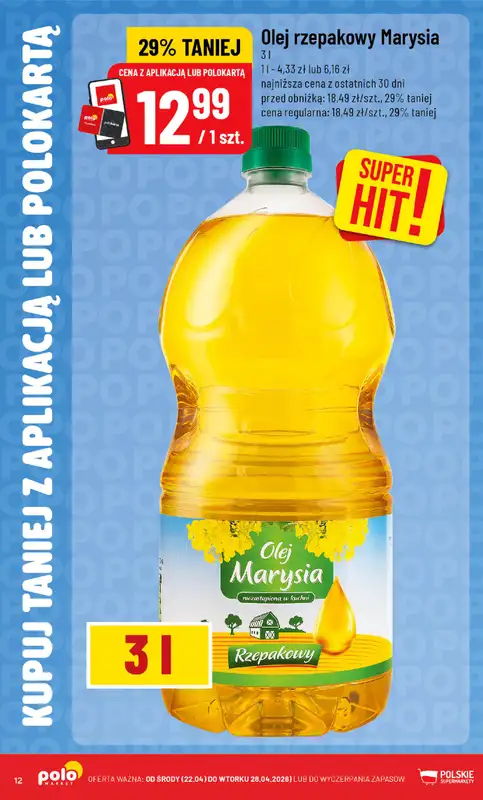 POLOmarket - gazetka promocyjna Katalog Kupuj taniej z POLOappką od środy 22.04 do wtorku 28.04 - strona 12