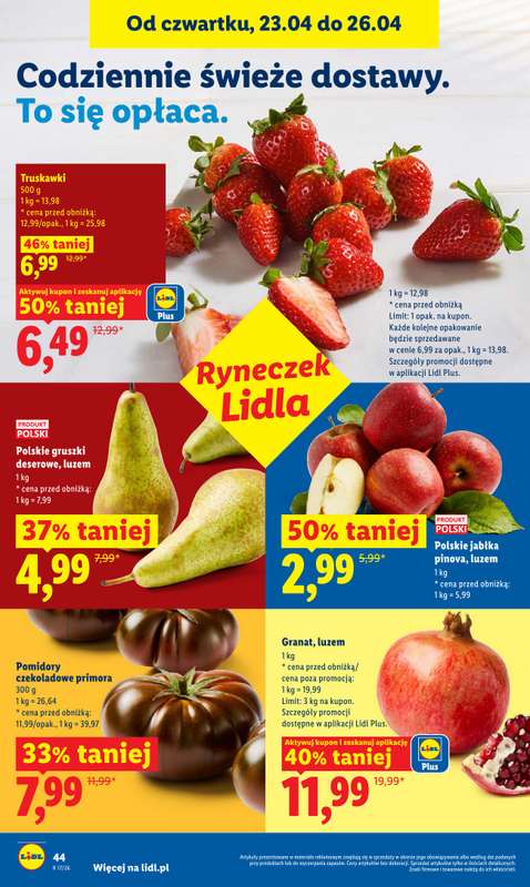 Lidl - gazetka promocyjna Oferta od czwartku od czwartku 23.04 do niedzieli 26.04 - strona 44