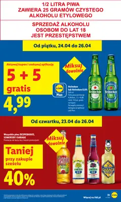 Lidl - gazetka promocyjna Oferta od czwartku od czwartku 23.04 do niedzieli 26.04 - strona 31