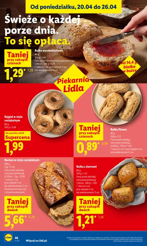 Lidl - gazetka promocyjna Oferta od czwartku od czwartku 23.04 do niedzieli 26.04 - strona 46