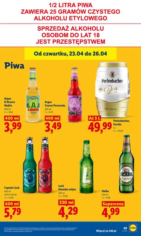 Lidl - gazetka promocyjna Oferta od czwartku od czwartku 23.04 do niedzieli 26.04 - strona 69