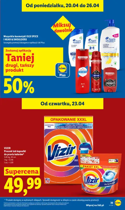 Lidl - gazetka promocyjna Oferta od czwartku od czwartku 23.04 do niedzieli 26.04 - strona 35