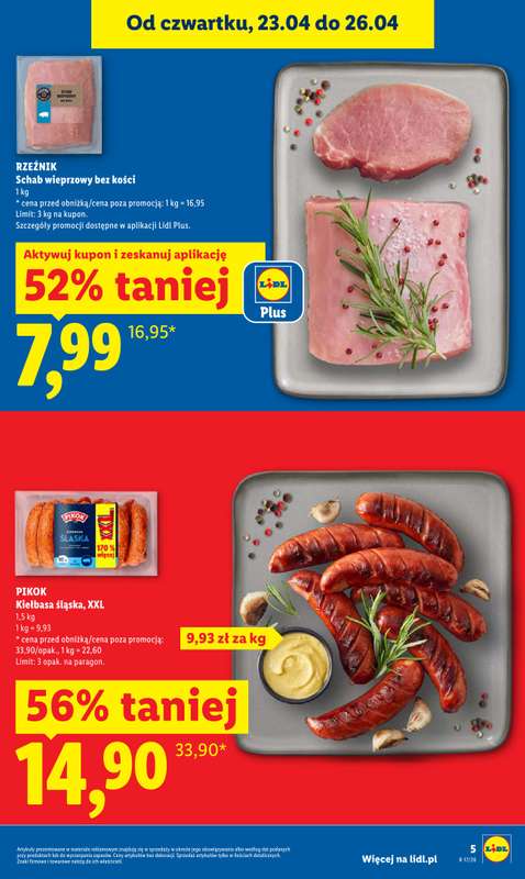 Lidl - gazetka promocyjna Oferta od czwartku od czwartku 23.04 do niedzieli 26.04 - strona 5