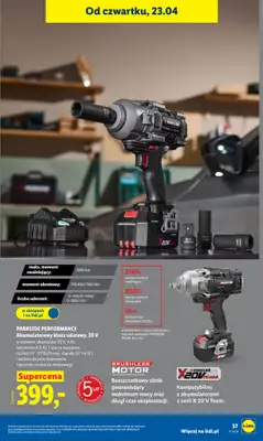 Lidl - gazetka promocyjna Oferta od czwartku od czwartku 23.04 do niedzieli 26.04 - strona 37