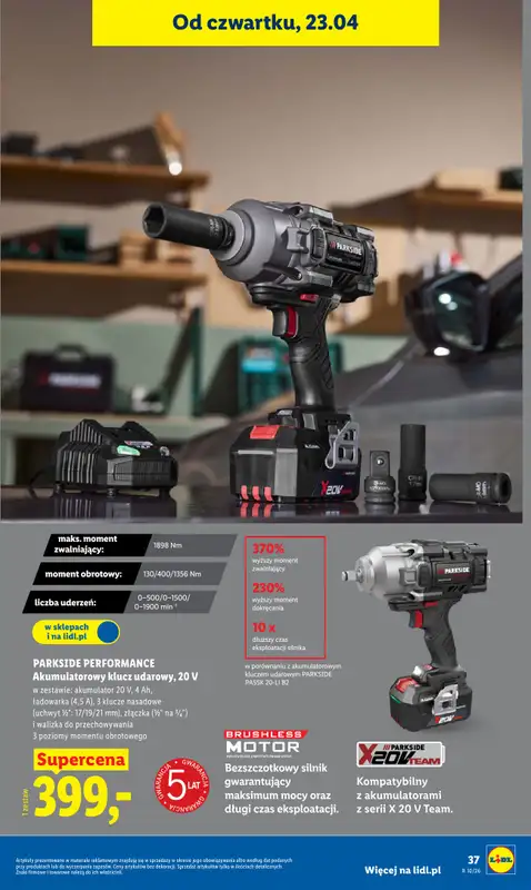 Lidl - gazetka promocyjna Oferta od czwartku od czwartku 23.04 do niedzieli 26.04 - strona 37