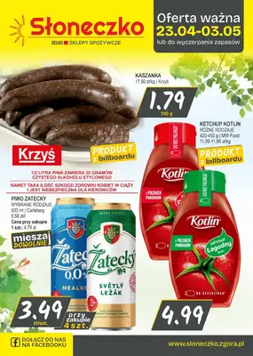 Słoneczko - gazetka promocyjna Gazetka od czwartku 23.04 do niedzieli 03.05