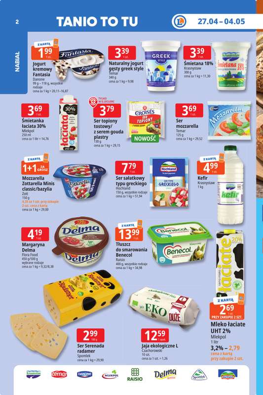 Leclerc - gazetka promocyjna Oferta E.Leclerc I Tanio to tu! od poniedziałku 27.04 do poniedziałku 04.05 - strona 2